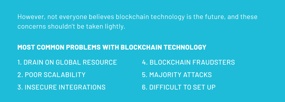 Most common problems with blockchain technology