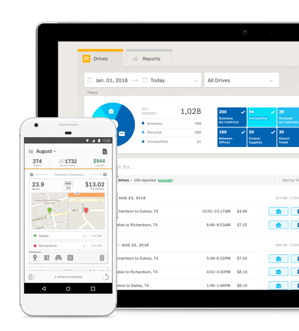 Xero mileage tracking mobile app
